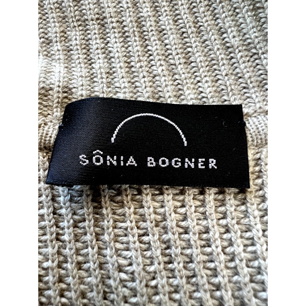 Sonia Bogner Cardigan Sweater The Carlyle Double Breasted Long‎ Tan - Picture 8 of 10